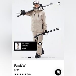 Montec Fawk W Ski Jacket and Matching Bibs, size medium